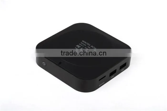 Original Wintel W8 Mini PC Box with window 8 8.1 OS Intel Quad Core 1.33GHz CPU 2G RAM 32G with Bluetooth