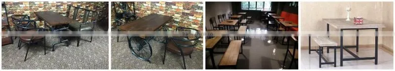 Wooden dining table and chair sets restaurant cafe tables chair sets