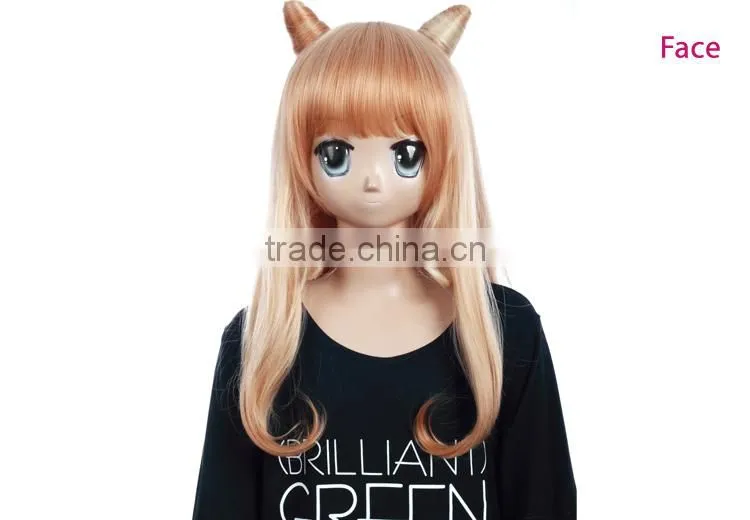 Blonde cosplay wig synthetic league of legends jinx blond cosplay wig japanese hot cosplay wig