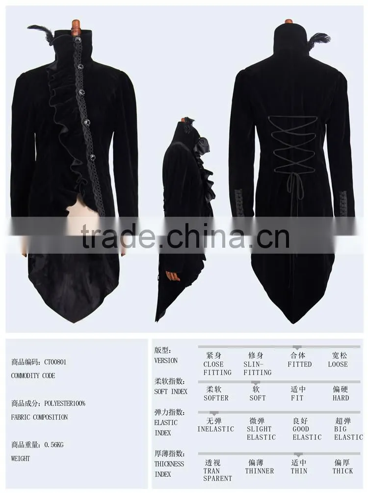 Devil fashion 2015 man gothic jacket CT00801