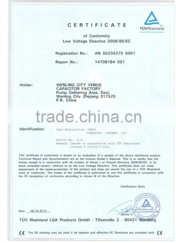 white plastic & aluminum shell LEFENG brand cbb60 cbb65 cbb61 cd60 series capacitor 5-120uf 250-500vac