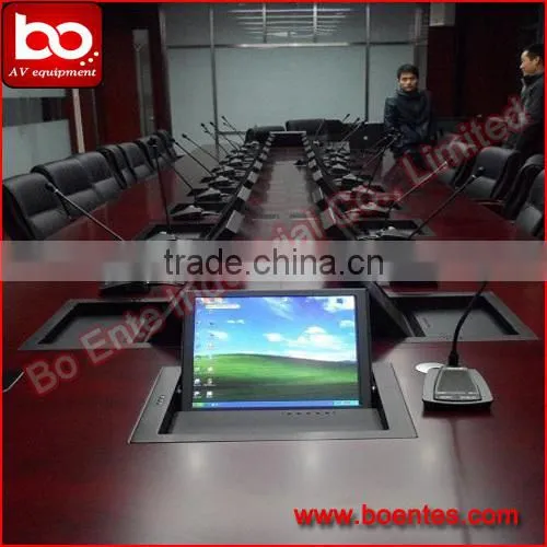 Computer LCD Monitor Flip Up Equipment for Audio Video Conference Solution