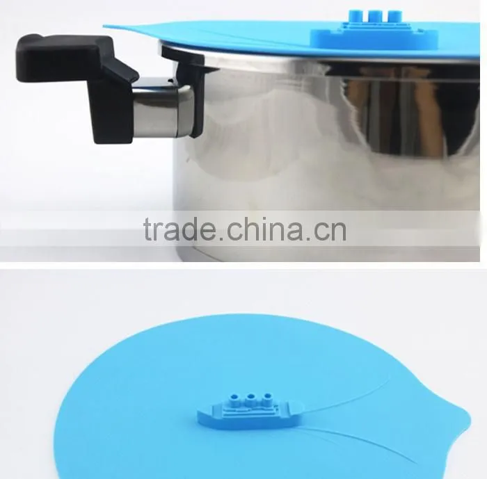 Cooking Tool Silicone Pan Lid Boil Over Spill Stopper Pot Lid