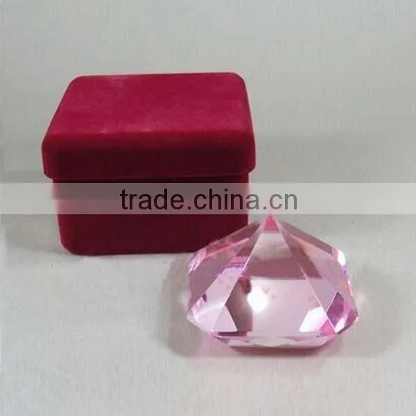 2016 Hot new products elegant design pink clear crystal diamond