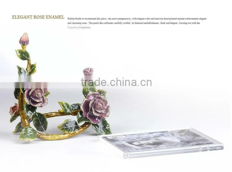 RORO Beautiful Life rose crystal glass enamel photo frame picture frame
