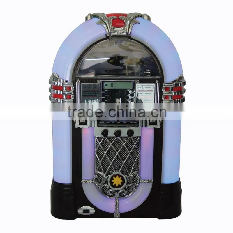 retro wooden speaker radio cd player jukebox - new products 2016