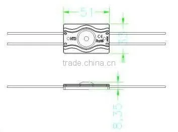 double side 160 degree high power led module with lens SMD3535 high power