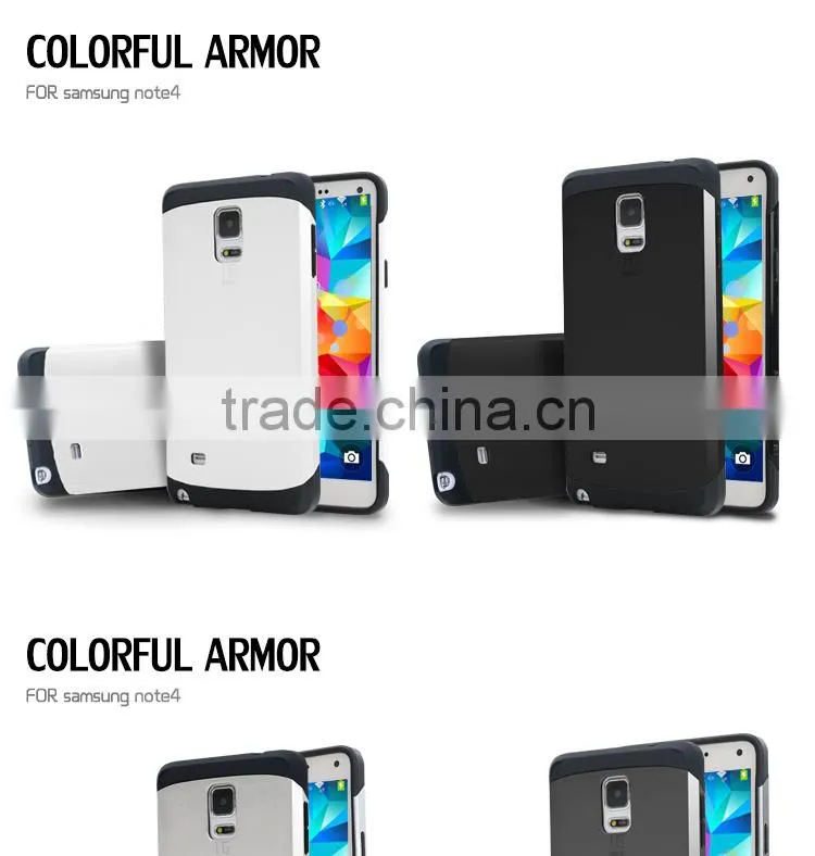 100% in stock!Slim Colorful Armor phone covers case for samsung galaxy note4,for samsung note 4 case