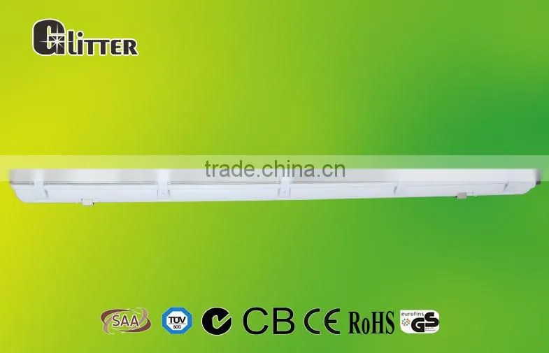 IP lighting fixture 1200mm 40W 110lm/w for packing lot light with Isolated driver CB SAA GS Approval lighting fixture