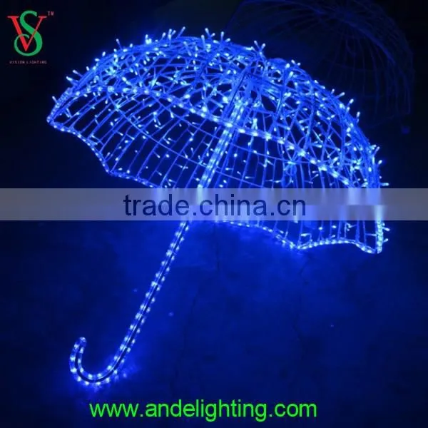 230V 85*100cm fancy outdoor christmas decoration umbrella light
