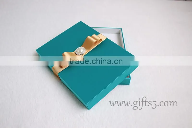 Best wedding invitation card boxes with bowknot