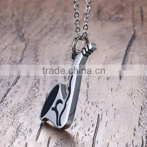 Men's Jewelry Saxophone Design Stainless Steel Necklace