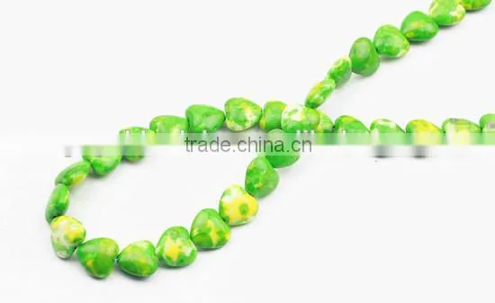 Wholesale Synthetic Stone Hearts Gemstone Beads