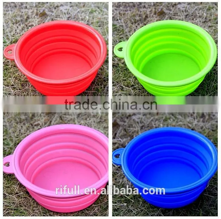 silicone Dog Cat Pet Feeding Bowl /folding water bowl from Rifull factroy