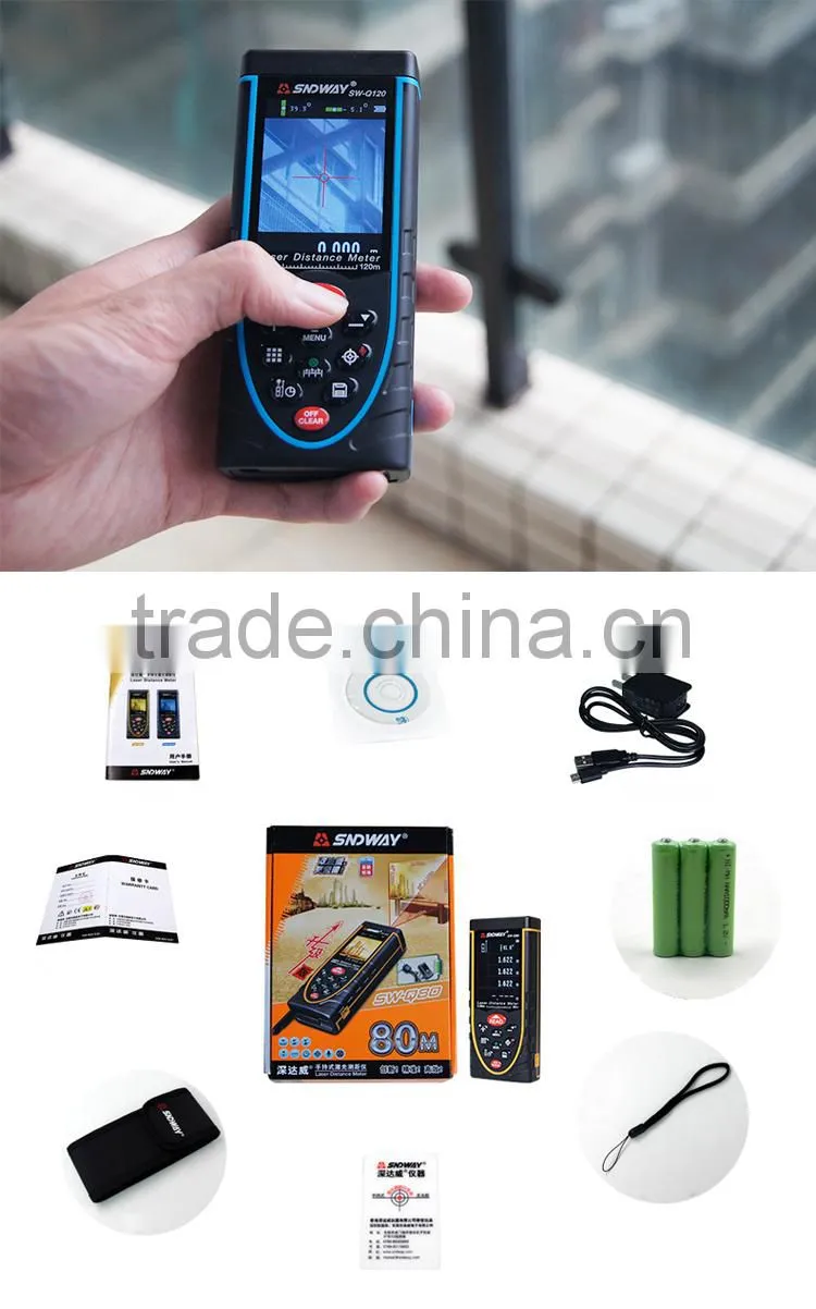 Handheld Digital Laser Distance Meter 0.05-120m Measuring range Laser Rangefinder