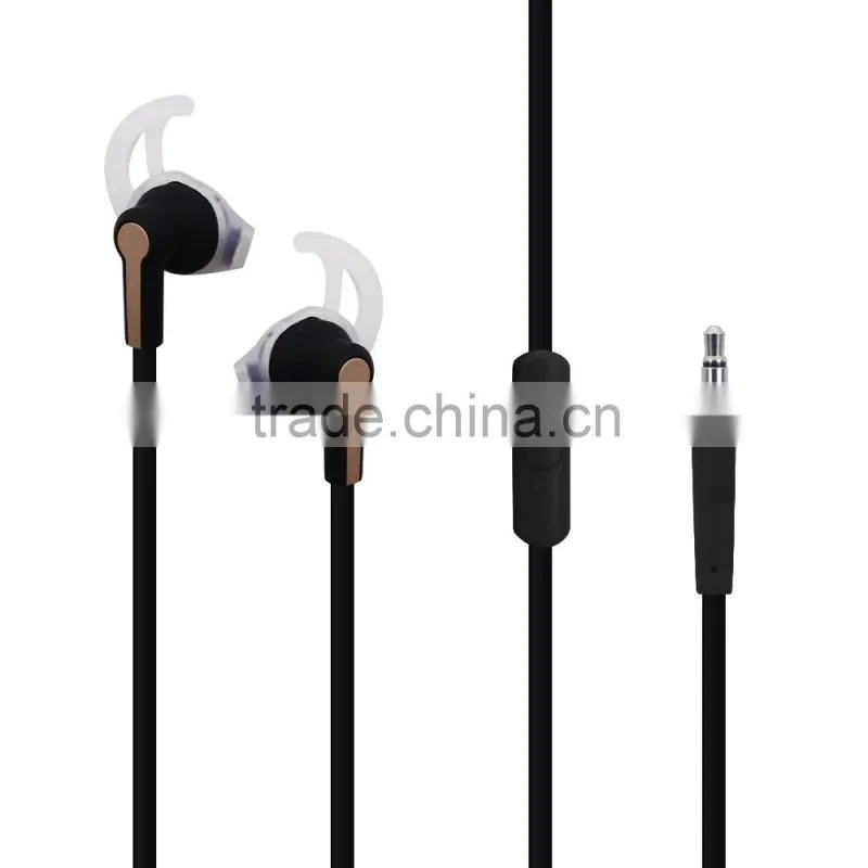 2016 new Mobile earphone, metal earphones with microphone,earphones with mic 3.5mm