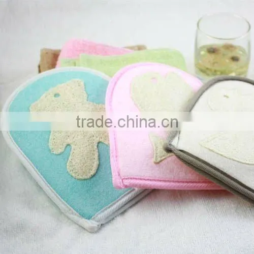 loofah/loofa/luffa massage gloves