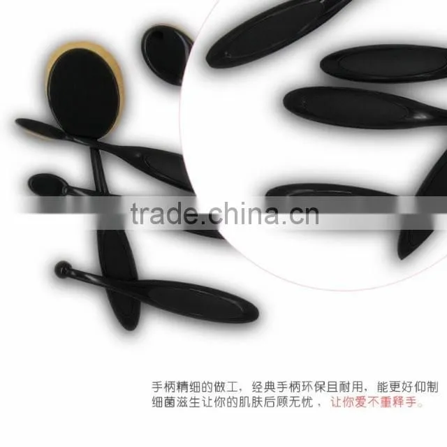 5pcs New Arrival Oval Brushes Black Color Oval Makeup Brush Set Toothbrush Set