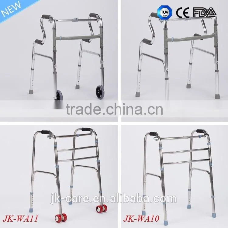 CE FDA approved aluminum foldable walking frame elderly rollator walker
