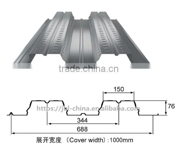 High-speed structural Metal trapezoidal sheet floor deck roll forming machine with Professional metal hydraulic machine