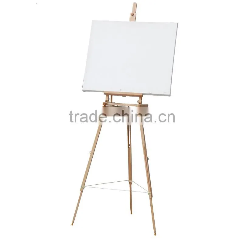 Bergino 78x78x202.7cm wood table easel with stands in stock
