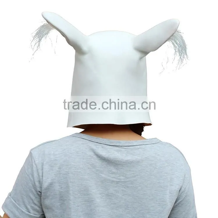 halloween props lovely Female head rubber rabbit Mask