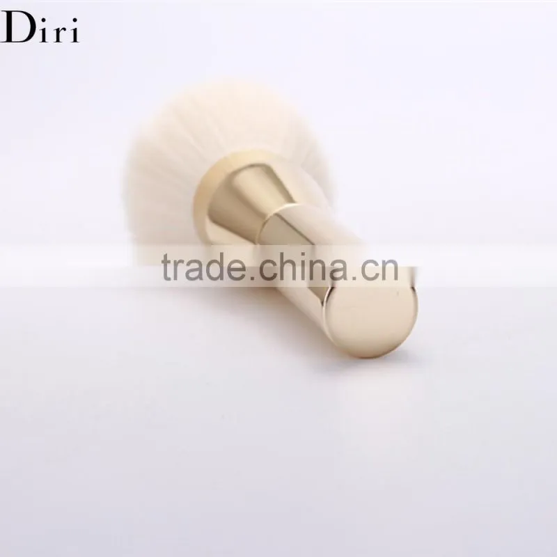 Stylish single face foundation brush Shiny silver handle