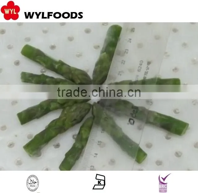 IQF best price frozen green asparagus cut and tips 2015