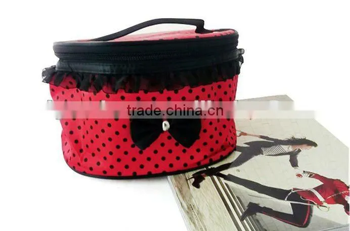 Cute cosmetic bag with mirror