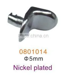 "L" shaped shelf support pin for cabinet