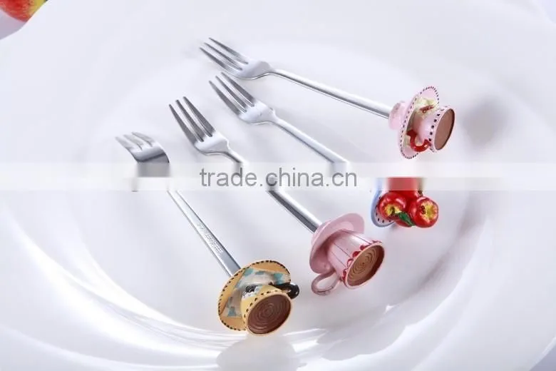 Fashion designed resin handle stainless steel ice cream spoon food grade