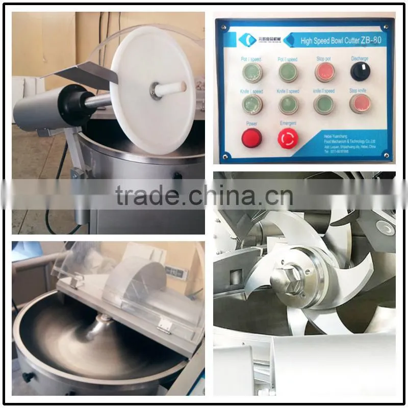 High Speed 200L Bowl Cutter For Meat Chopping Cutter Machine Price