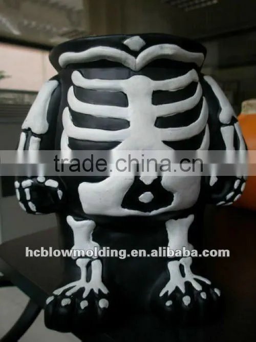 OEM blow molding large Terror Halloween Pumpkin Head plastic PE Halloween decoration