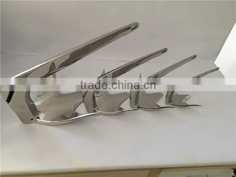 stainless steel boat anchor polished A Bruce anchor
