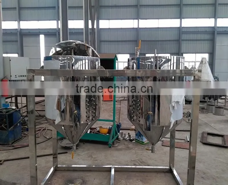 best price 1TPD stainless steel oil refinery machine for crude soybean oil