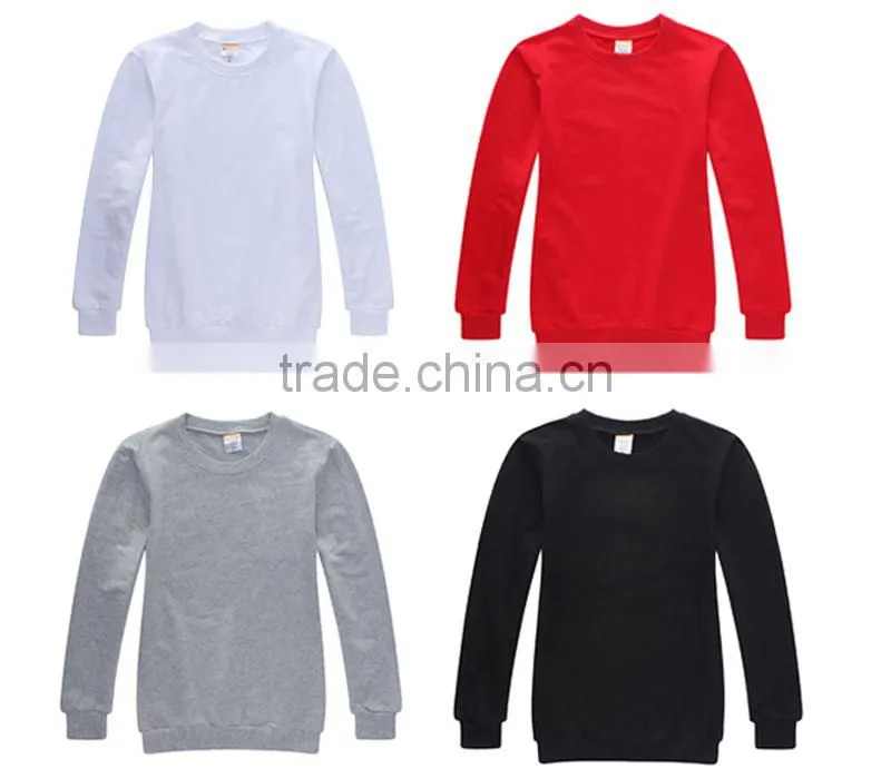 2015 new sublimation round collar cheap fabric sweater for man women kids sweater wholesale
