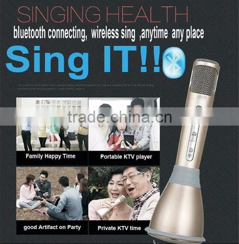 K068 Portable Home KTV Karaoke Player Wireless Microphone and Speaker Portable Wireless Microphone Karaoke Player
