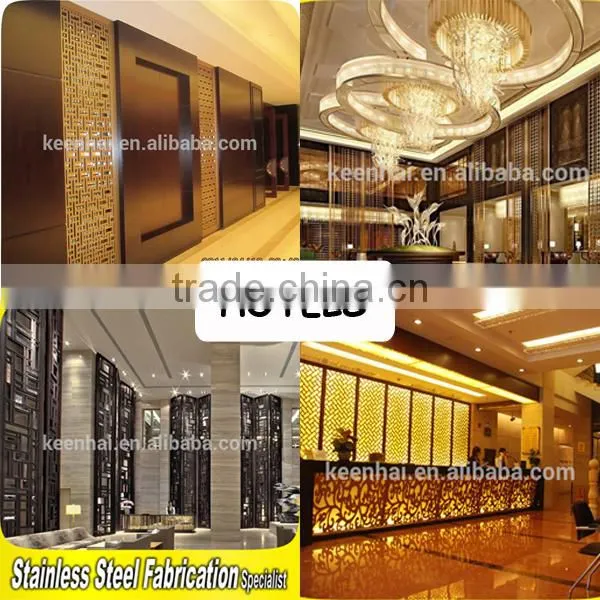 Alibaba Customed Stainless Steel Decorative Folding Partition Wall