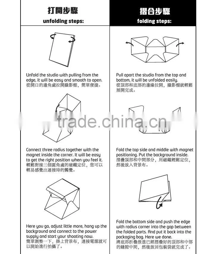 Mini Portable Folding Photostudio Simple Photography Property Equipement Mini Foldable Softbox With USB Light Tent