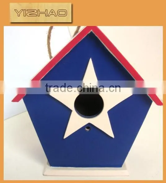 Made in China high quality painted bird houseYZ-1204028