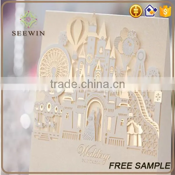 European style church patterns wedding place card