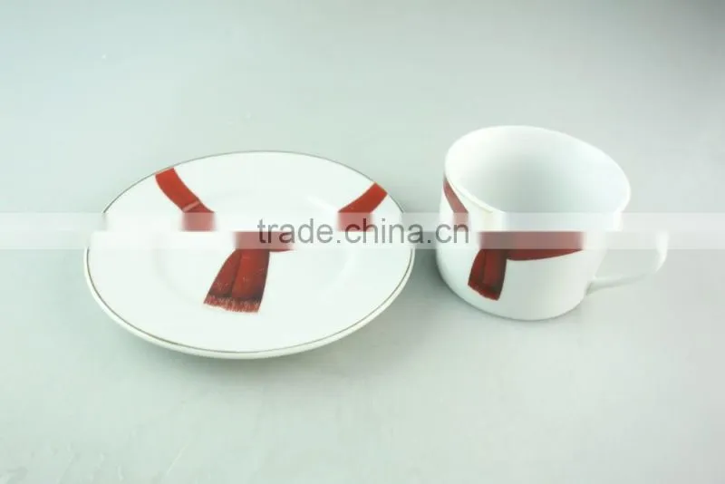 stock cheap hot sale 17pcs porcelain tea set with gift packing