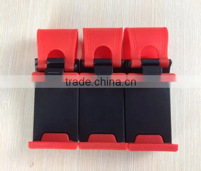 Steering wheel mobile phone stand on vehicle