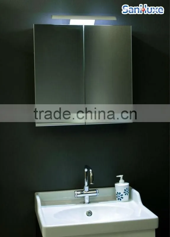 Bathroom mirror cabinet with light