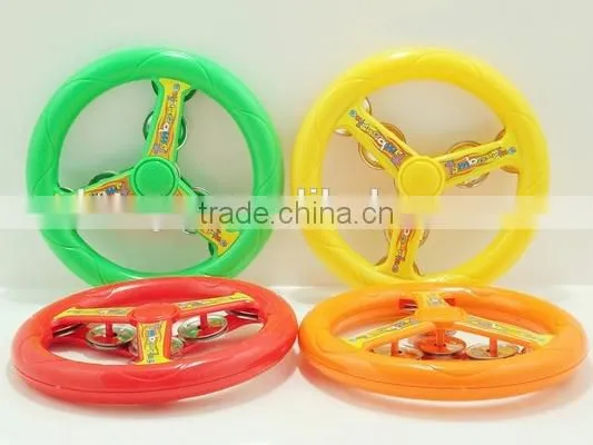 Lovely Cartoon Plastic Tambourine Hand Bell Toy Novel Design Tambourine For Kids