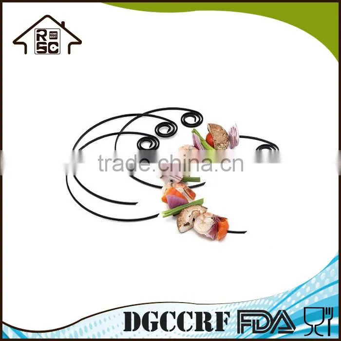 Food Grade Safe Non-Stick Stainless Steel BBQ Circle Kabob Plate Skewers