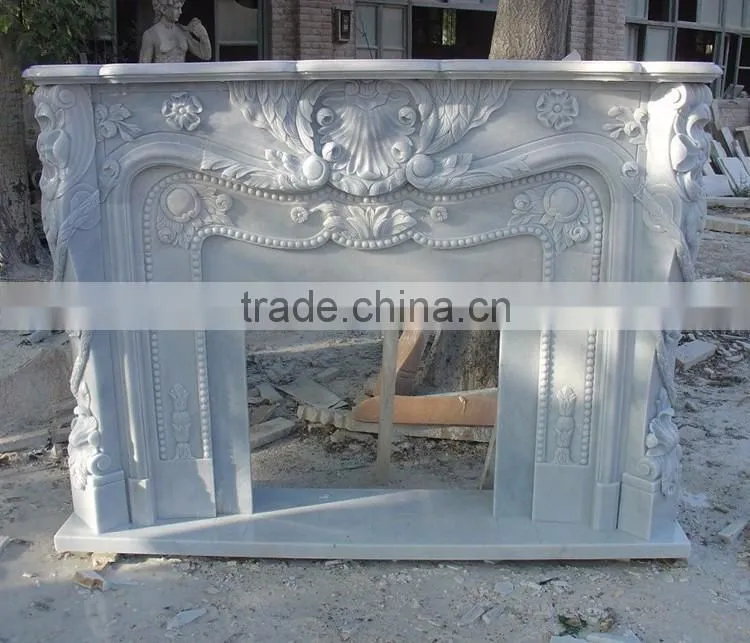 luxury home decoration marble stone granite marble fireplace