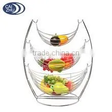 Wedding 3-Tier metal wire apple holder fruit holder fruit basket