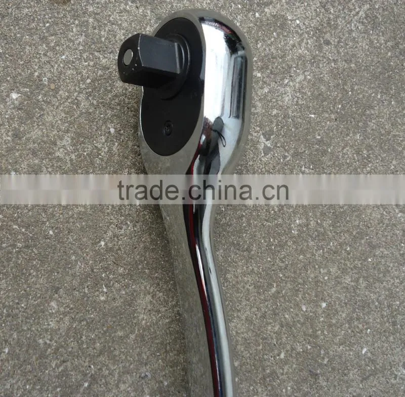 High quality CR-V steel Ratchet Wrench with double colors TPR handle
