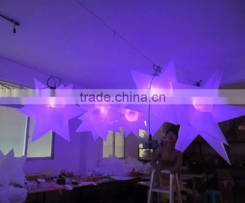 Light indoor inflatable led light decorative hanging inflatable star